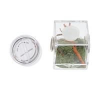 GRIRIW Terrarium avec Lampe Intégrée pour Araignées Sauteuses en Acrylique et Bois Boîte D’élevage Compacte et Alimentation Facile pour Petits Animaux