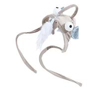 GRIRIW Tête De Poisson Lanterne Costume De Chat Roues pour Chats D'intérieur Tapis De Jouets Jouets Chaton Tête Portant Un D'allumeuse Light Grey en Tissu