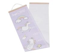 GRIRIW Toise Murale de Croissance Impression Claire et Finition Soignée pour Garçon et Filles en Bois et Toile Lavande Décoration Murale pour Chambre de Bébé ou Maternelle