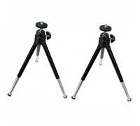 GRIRIW Trépied Télescopique Mini Support de Bureau 2pcs pour Téléphone Portable en Aluminium et Plastique Noir pour Photo et Diffusion en ou Amis
