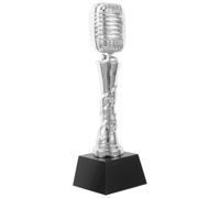 GRIRIW Trophée du Microphone Imitation Vintage en Résine, Prix du Concours de Chant pour Compétition Musicale et Soirée Karaoké