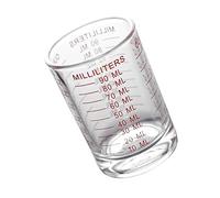 GRIRIW Verre Mesureur Transparent avec Graduation Rouge Tasse à Mesurer Verre Résistant Aux Différences de Température pour Café Lait et Usage Domestique