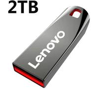 Gris 2 To-Lenovo-Clé USB en métal d'origine, clé USB haute vitesse, clé USB, mémoire SSD portable, disque fla