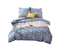 Gris 220x240cm Housse de Couette avec taie d'oreiller 3D Rose Flamant Ensemble de Literie 100% Microfibre Polyester (Mignonne Flamant, 220x240cm)
