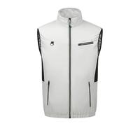 ,Gris,4XL,Gilet de Refroidissement d'été avec 2 Ventilateurs, Veste ventilée Japonaise, Veste d'extérieur climatisée Portable pour Hommes