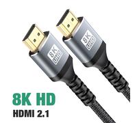 GRIS 5m Coque d'ehull DTS:X Dolby Atmos HDR10 pour Samsung, Sony, LG, Mac, PS5, Xbox, câble HDMI 2.1, ignorez 48Gbps, haute vitesse 144Hz, 8K, 4K, 60Hz ""Nipseyteko