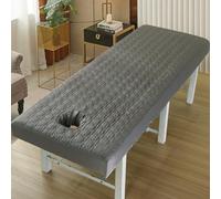 Gris,60x180cm/1.9x5.9ft,Draps De Lit De Massage Avec Trou Pour Le Visage Couverture De Lit De Cils,Couverture De Lit De Massage Élastique Salons De Beauté Drap Housse De Massage