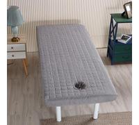 Gris,60x180cm/1.9x5.9ft,Réutilisables Couvercle De Lit Avec Trou De Visage,Massage Extensible Tasse De Massage De Massage Pour Le Couvercle De Massage Du Spa De Beauté