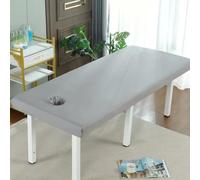 Gris,75x190cm/2.4x6.2ft,Couvre Table De Massage Avec Trou D'haleine,Tout-Ronde Enveloppante Spa Traitement De Massage Table Du Lit Cover De Beauté Couvre-Canapés Imperméables