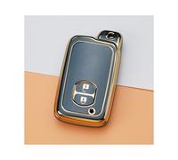 (Gris A) étui à clé de voiture en TPU souple pour Toyota Aqua RAV4 Land Cruiser Camry Prado Corolla