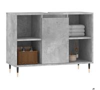 Gris Armoire/Cabinet/Placard - SARAZYJ - meuble de bain - gris béton 80x33x60cm bois d'ingénierie LL1541