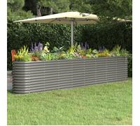 Gris Balconnière/Bac à Fleurs Protection UV - Lit surélevé de jardin Acier galvanisé 332x40x68cm gris &HSF3292286