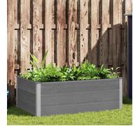 Gris Balconnière/Bac à Fleurs Protection UV - Lit surélevé de jardin WPC 150x100x54cm Gris &HSF5945260