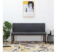 (Gris)Banc - SIGNOL - Banc de rangement 148 5 cm Gris Similicuir daim 596263