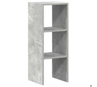 Gris Bibliothèque empilable, CLARENCE, Meuble de salon, gris béton 30x30x80 cm bois d'ingénierie LV3411