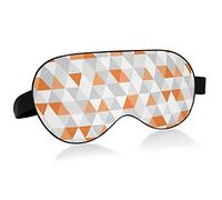 Gris Blanc Orange Tuile Triangle Géométrique Mosaïque Masques Pour Les Yeux Blocs De Couverture Masque De Sommeil Léger Abat-Jour Couverture Bandeau Relaxant Couverture Pour Les Yeux Avec Sangle De Tê