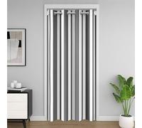 Gris Blanc Stripes Rideaux Exterieur d'entrée Chaleur Rideau de Porte 132x203cm Géométrique Résumé Rideau Occultant Rideaux Moderne l'art des Rayures Rideaux Interieur Salon Chambre