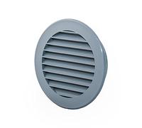 Gris Cercle Grille d'aération 100 mm/10,2 cm avec filet satiné ronde meubles Conduit d'aération Coque Ow26sz