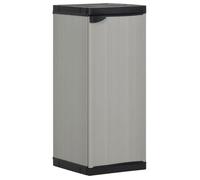 (Gris)Chalet et Jardin - - Armoire de rangement de jardin 1 étagère Gris/noir 35x40x85 cm 653446