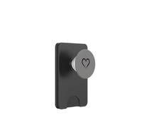 Gris Clair - Cœur Minimaliste Amour PopSockets PopWallet pour MagSafe