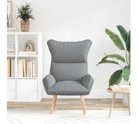 Gris clair Fauteuil relaxant - SOLOMON - Chaise salon - 1 personne - Gris clair 69x74x93 cm tissu FF5000