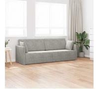 Gris clair SOFA Convertible - PHSH - Canapé-lit - au sol - 200cm Gris clair Velours C966
