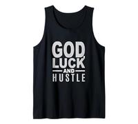 Gris Color God, Luck and Hustle Grey Graphic Débardeur