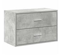 Gris Commode salon/BUFEET - CLARENCE - Avec rangement - avec 2 tiroirs - gris béton 60x31x40 cm - bois d'ingénierie LV870