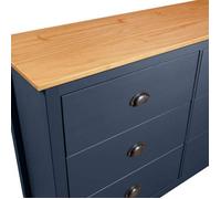 Gris Commode Salon, CHIC Buffet bas/Cabinet, 1 PC, Hill Gris 125x40x80 cm Bois de pin solide N12256