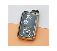 (Gris D) étui à clé de voiture en TPU souple pour Toyota Aqua RAV4 Land Cruiser Camry Prado Corolla