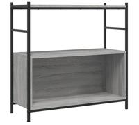 Gris Étagère,Bibliothèque - bureau/Salon - Meuble de rangement - sonoma gris 80x30x78,5 cm - Bois d'ingénierie et fer @EU289564