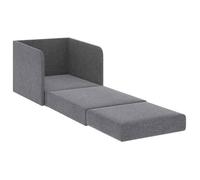 Gris Fauteuil de relaxation - SOLOMON - 1 PLACE - CHAISE TV - convertible - gris clair tissu FF55