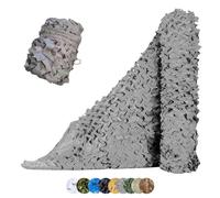 Gris Filet Camouflage 3M*4M, Rouleau de Treillis de Camouflages, Tissu Oxford 210D Filet de Camouflage Militaire, Voile d'Ombrage pour la Chasse, l’Extérieur, Jardin Fête, Décoration, la Ombrage