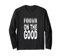 Gris Focus on The Good Monochrome Color Graphic Manche Longue