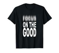 Gris Focus on The Good Monochrome Color Graphic T-Shirt