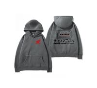 (Gris foncé - M) Pull à capuche Honda Motorcycle HRC Heavy Locomotive Modified Peripheral pour hommes