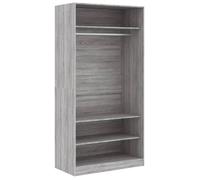 Gris Garde-robe, CLARENCE, Armoire penderie, Pour chambre, sonoma gris 100x50x200 cm, bois d'ingénierie LV1605