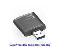 (Gris) Lecteur de cartes USB 3.0 à 2 ports 8 Go-128 Go compatible SD SDXC NM Nano Adaptateur d'écriture