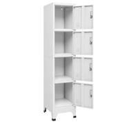 Gris - LEMON® Armoire à casier - grand stockage - buffet haut - pour bureau - avec 4 compartiments 38x45x180cm 209 - Soldes