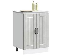 Gris Meuble bas pour évier - CLOUD - Meuble sous lavabo - Lucca gris béton bois ingénierie FR992
