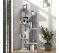 (Gris)Meuble de rangement,SIGNOR, Bibliothèque Contemporaine Gris béton 48x25,5x140 cm bois ingénierie 278248