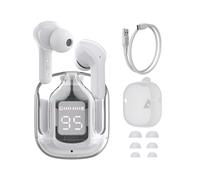 (Gris moderne) Écouteurs T6 TWS sans fil Bluetooth 5.0, casque de jeu sportif, antibruit, avec micro + housse