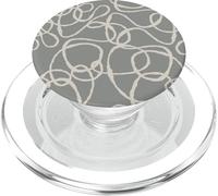 Gris Organique Lignes Courbes décoratives Modernes géométriques PopSockets PopGrip pour MagSafe