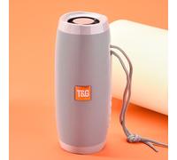 gris - parleur Portable TG157, compatible Bluetooth, colonne, Radio FM, basse, stéréo, étanche, avec lumières LED, Microphone Audio