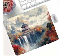 Gris Paysage Tapis de Souris Gaming de Haute Précision, Tapis de Souris Antidérapant, Surface Micro-Texturée, Bordures Anti-Effilochage, Compatible Capteurs Optiques & Laser 300x250x3mm d0d-328