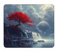 Gris Petit Tapis de Souris 250x200mm avec Base en Caoutchouc Antidérapant et Imperméable, Gaming Tapis de Souris pour Femmes, Hommes, Ordinateurs Portables sans Fil, Cadeau Homme, Paysage Q-4001