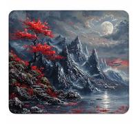 Gris Petit Tapis de Souris 250x200mm avec Base en Caoutchouc Antidérapant et Imperméable, Gaming Tapis de Souris pour Femmes, Hommes, Ordinateurs Portables sans Fil, Cadeau Homme, Montagne 4-2213