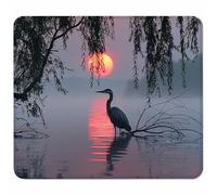 Gris Petit Tapis de Souris 250x200mm avec Base en Caoutchouc Antidérapant et Imperméable, Gaming Tapis de Souris pour Femmes, Hommes, Ordinateurs Portables sans Fil, Cadeau Homme, Oiseau R-3604