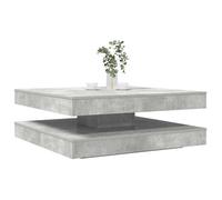 (Gris)Petite Table basse,VIDAXL,Armoire basse de salon rotative à 360 degrés gris béton 90x90x34,5cm Mgnifique939991