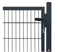 Gris Portillon balcon - SARAZYJ - Portail de clôture - 2D (simple) Gris anthracite 100x80cm Hot63343884